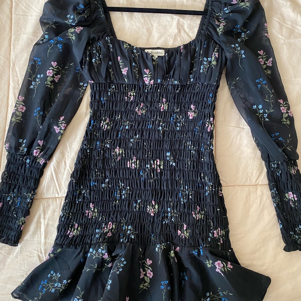 For Love & Lemons black floral dress